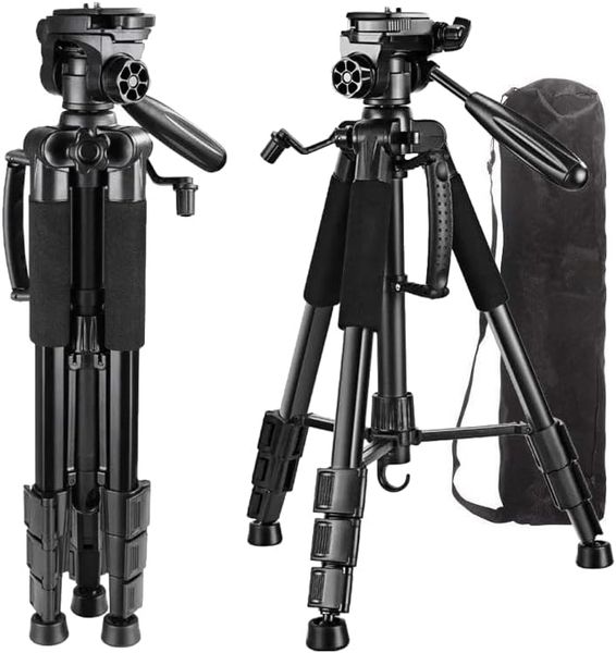 JUNEE 175cm Professional Camera/Camcorder and phone Tripod Stand - Heavy D