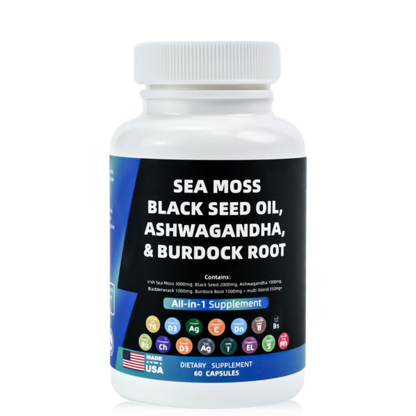 BIYODE Sea Moss Black Seed Oil Ashwagandha &amp;Burdock Advanced Immune Formula