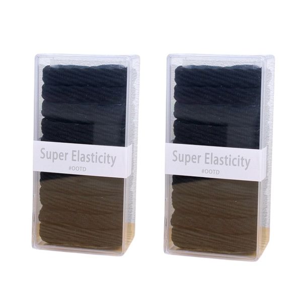 20 Piece Jacquard Wave Hair Band Set - Black