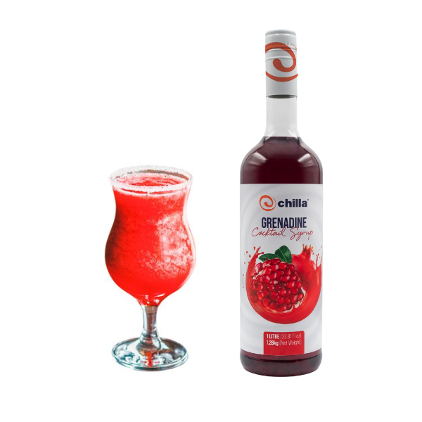 Chilla Grenadine Cocktail Syrup 1L - Coffee, Cocktail &amp; Fruit Syrup