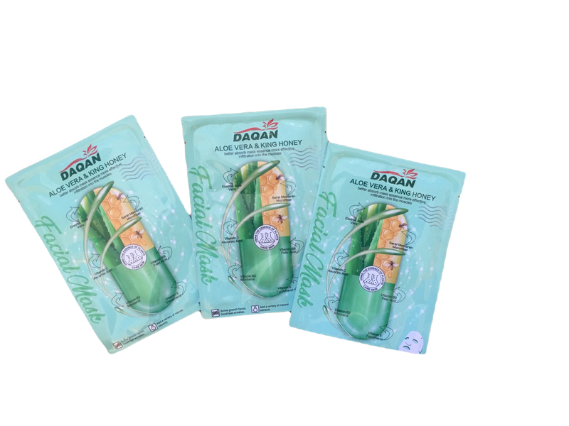 3 Piece Aloe Vera And Honey Facial Mask Sheet