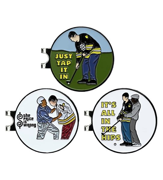 3 Piece Funny Golf Hat Clip With Magnetic Ball Marker, Golf Accessories
