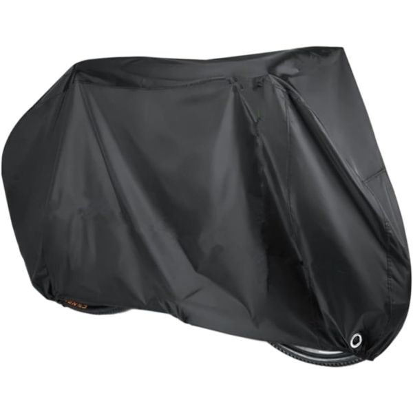 190T Bike Cover, Universal Bicycle All-Weather Cover with Lock Hole - Black