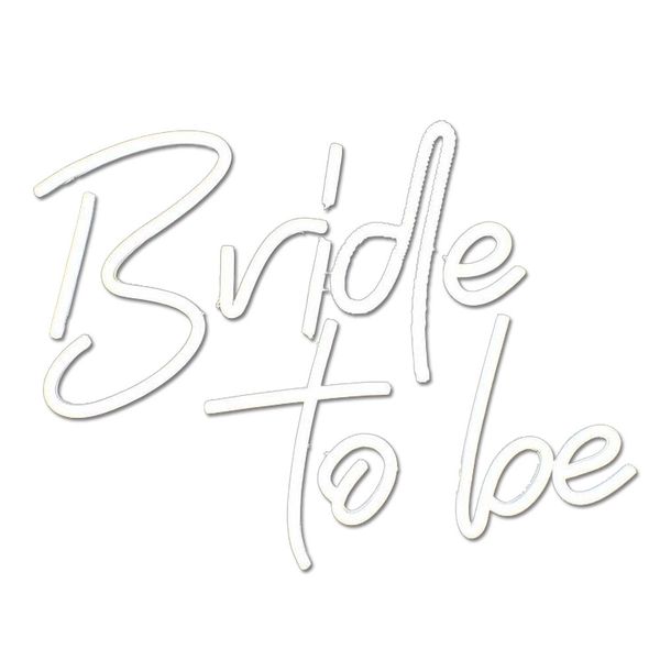 Bride to be Neon Signs White LED Neon Lights for Wall Decor Wedding