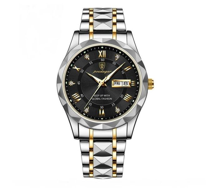Titan Luxury Men's Watch - Black/Silver with Smael Wallet Ninja