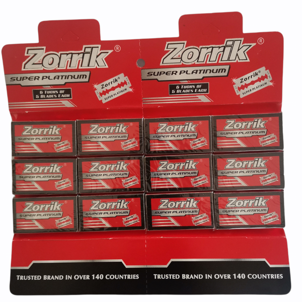 Double Edge Razor Blades Zorrik Super Platinum 60 blades