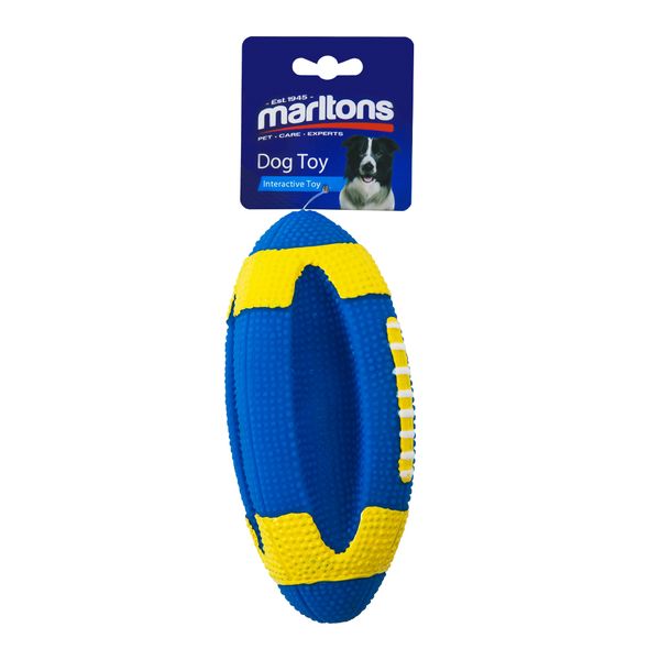 Marltons Vinyl Rugby Ball Dog Toy