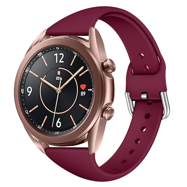 Silicone Watch Strap Compatible With Samsung Galaxy watch 3 45mm-Maroon