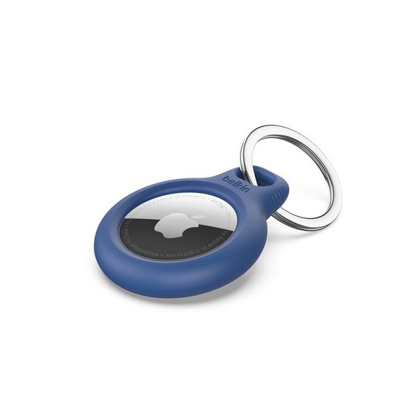 Belkin AirTag Case with Key Ring (Secure Holder Protective Cover for Air Tag with Scratch Resistance Accessory) - Blue