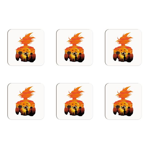Sunset Goku Coasters - Set of 6