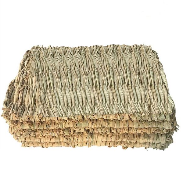 3 Pieces of Natural Straw Woven Rabbit Straw Mat