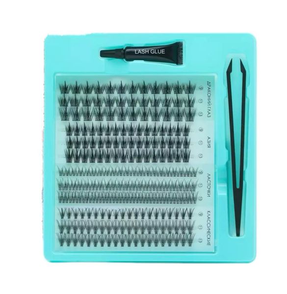 264 Pieces False Eyelash Extensions 9-13mm Eyelash Set Salon Effect