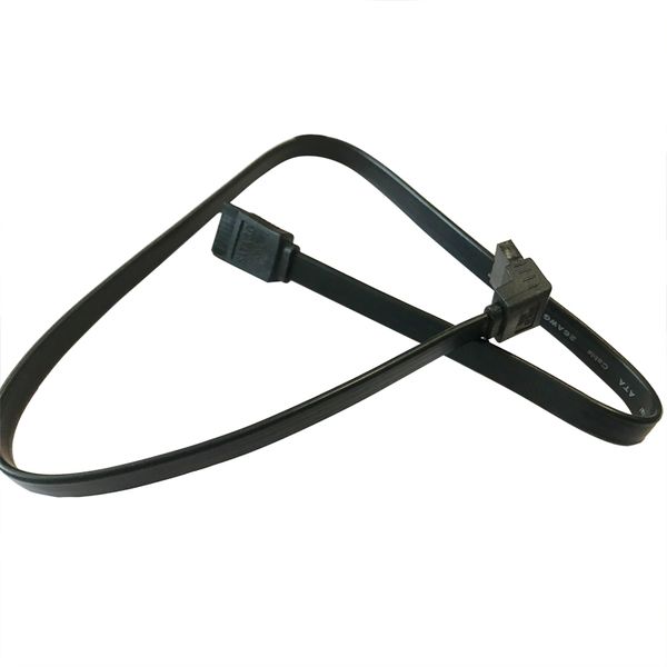 Black 3.0 6Gbps 40cm 90 Degree Bend SATA to SATA Cable - Black