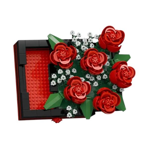 687 Piece - Flower Bouquet Building Block Set - Red