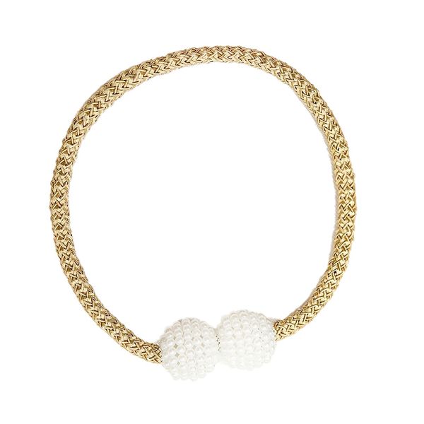 Delicate Magnetic Curtain Tiebacks with Small Pearl for Bedroom