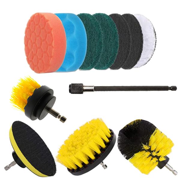 12-in-1 Drill Brush Attachment Set for Bathroom Kitchen Tub Tile Corners