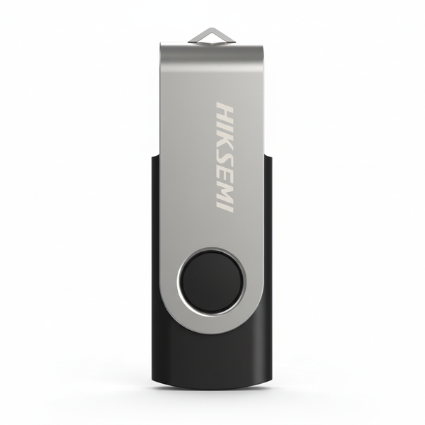 Hiksemi 64GB USB 3.0 Flash Drive - Portable Rotary Design, Silver Black