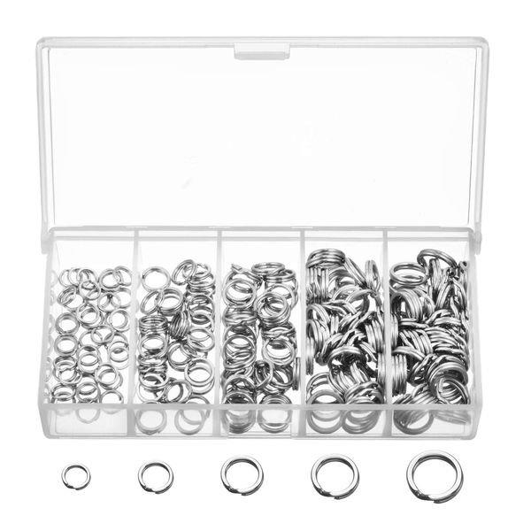 Sport 200 Pieces Double Split Fishing Heavy Duty Rings - 13cm