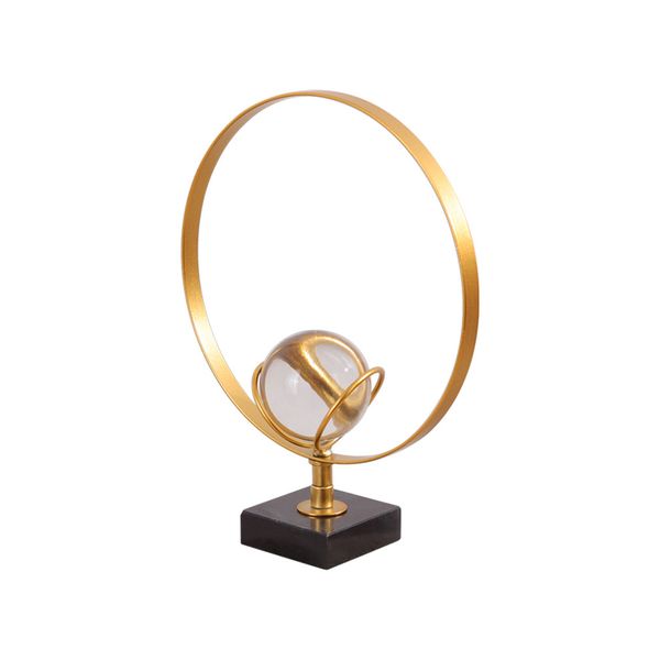 Modern Gold Plain Design With Crystal Ball Table Decor BJ375-06