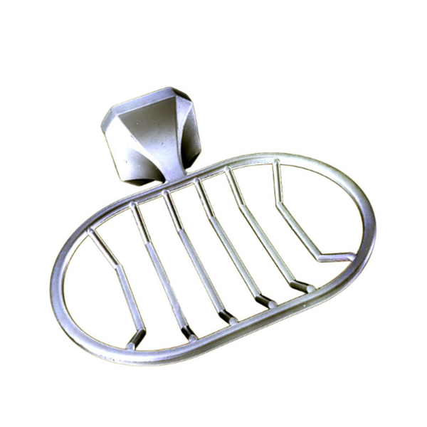 Kirk Aqua Coral Soap Basket in Zinc Finish
