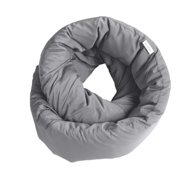 Infinity Pillow, Soft Travel Neck Scarf Support Pillow, Adjustable, Grey