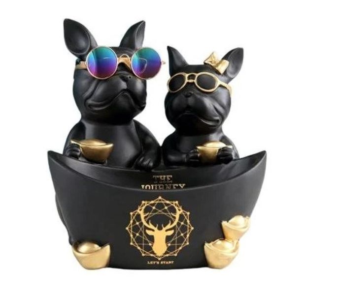 Bulldogs with Large Bowl