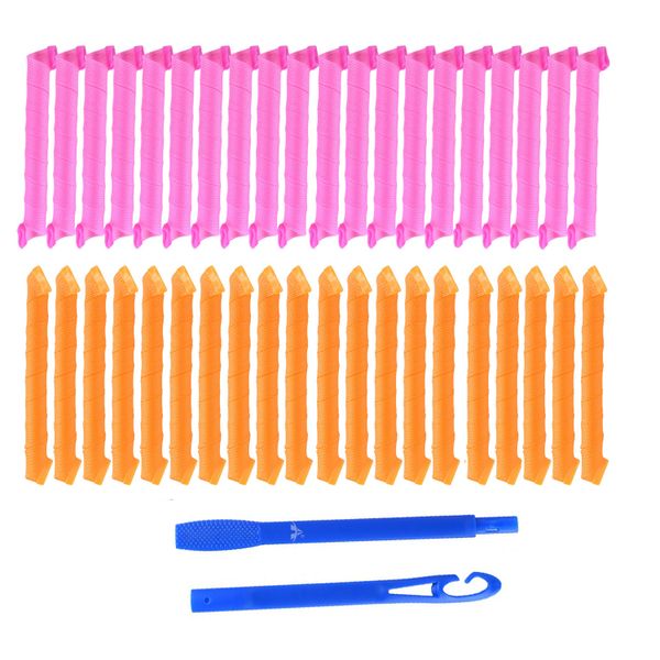 Alanes 40 Piece Heatless Hair Curlers Wave Styling Kit with Styling Hooks