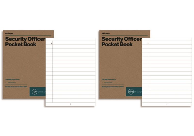 RBE Security Officer Pocket Book A6 -2's