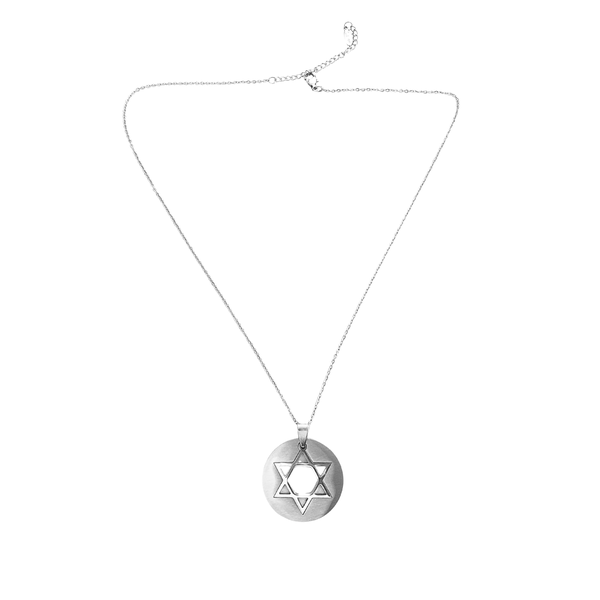 Silver Star of David Stainless Steel Necklace