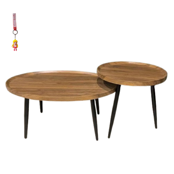 Rosewood Round Coffee Table - 2 Piece