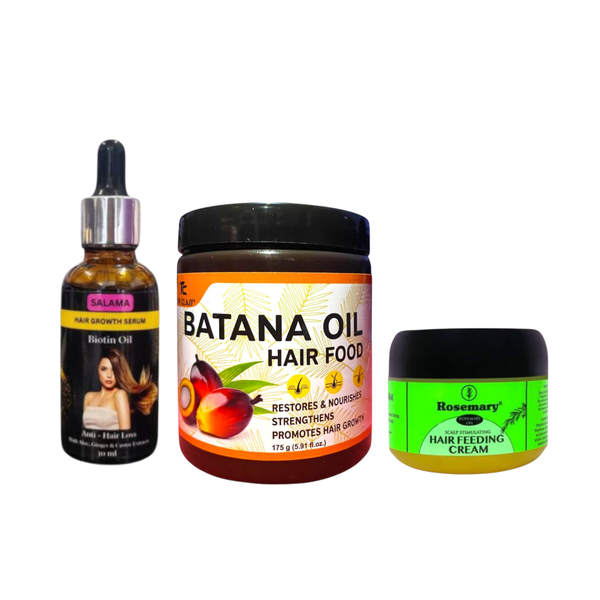 Top Class - Batana Oil Hairfood, Rosemary Cream &amp; Biotin Hair Growth Oil