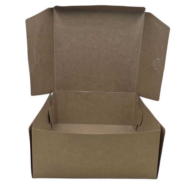 Kraft Cake Packaging - Medium 17.5cm Recyclable Bakery Boxes - 50 Pack