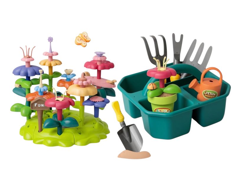Garden Tool &amp; Building a Mini Garden Block Play Set - 54 Piece