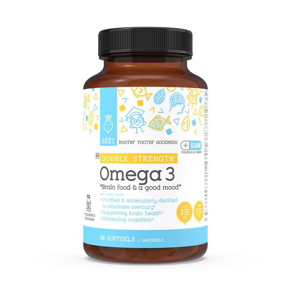 Omega 3 Double Strength with EPA 330mg &amp; DHA 220mg Supplement 60 Softgels