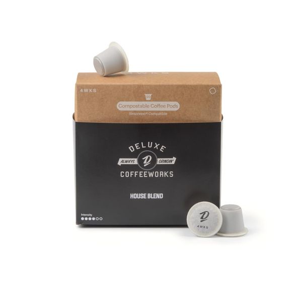 Deluxe House Blend - 100 Compostable Nespresso -Compatible Coffee Capsules