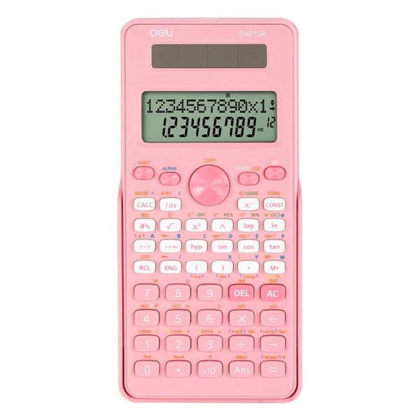 Deli Scientific Calculator 401F-10+2 digits PINK