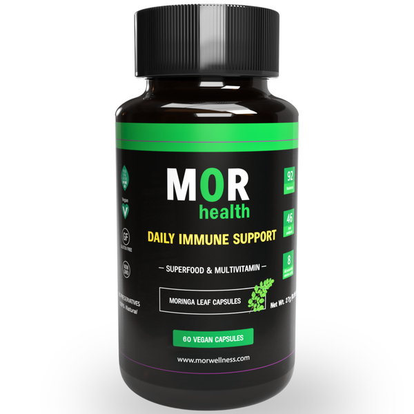 MOR Health Moringa Leaf Supplement | Daily Immune Support | 60 Capsules