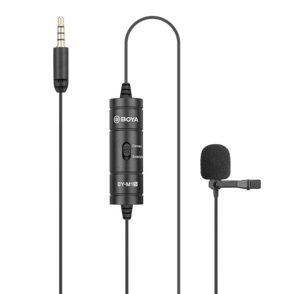 Boya BY-M1s Universal Lavalier Microphone 3.5mm 6m Cable