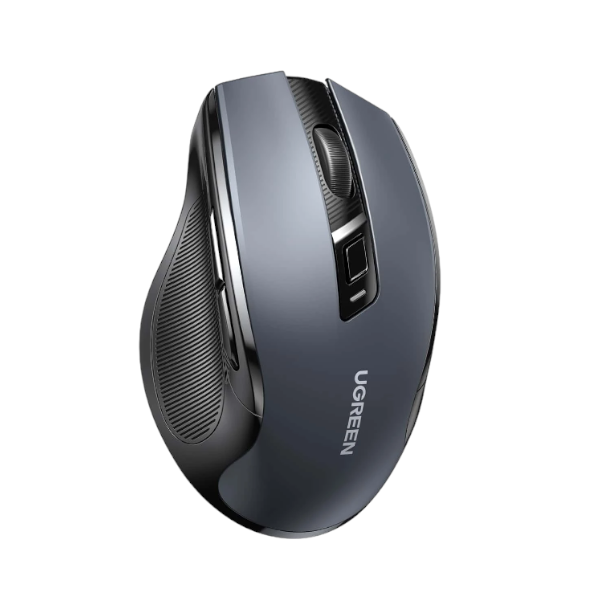 UGREEN - Ergonomic Wireless Silent Mouse with 6 Mute Buttons - Black