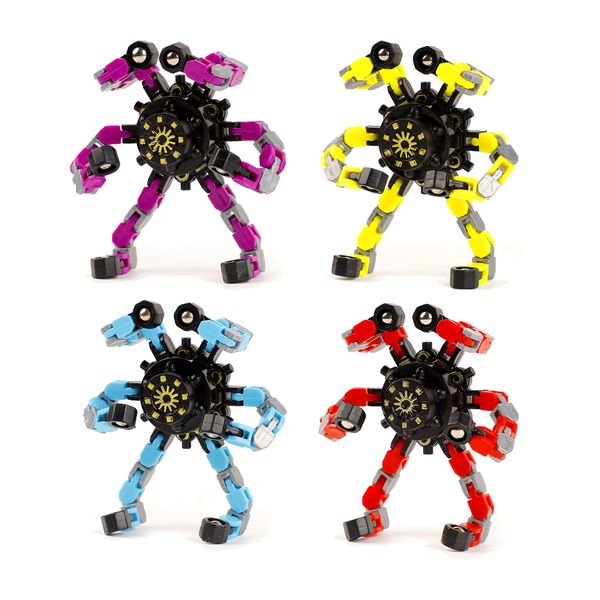 Dezvous Deformable Fidget Spinner Toy Decompression Manual Toy - 4 Piece