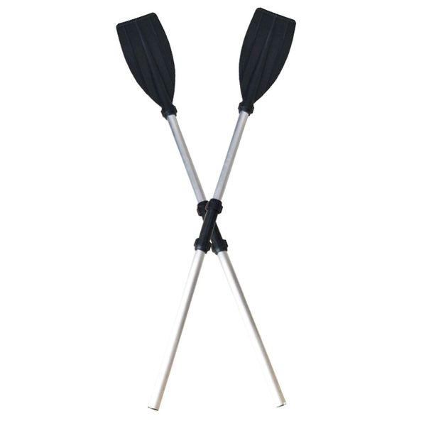 Camping Rudder Aluminium Alloy Canoe Kayak Ribbed Oar Set of 2 (126cm)