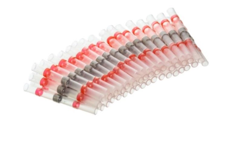 100 Red Waterproof Self Solder Heat Shrink Electrical Connector Medium