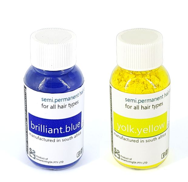 i.colour.me - Semi-Permanent Hair Colour Powder Combo - Blue&amp;yellow