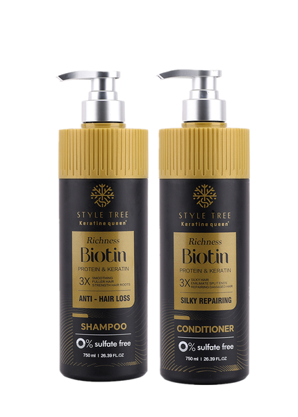 Keratine Queen Biotin Keratin Anti Hair Loss, Shampoo &amp; Conditioner Set
