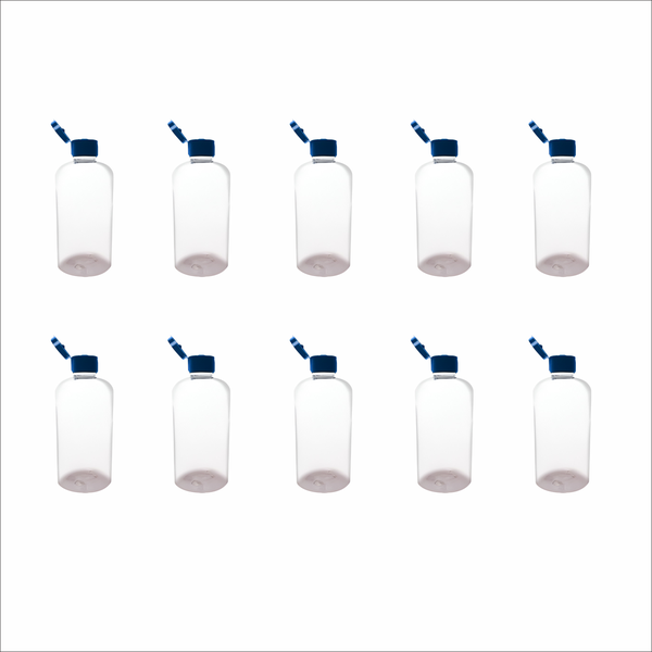 10 x 500ml Clear PET Bottles with Flip-Top Caps - Bulk Pack