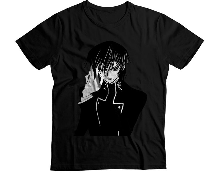 Lelouch Lamperouge Code Geass High Contrast Silhouette Graphic T-Shirt