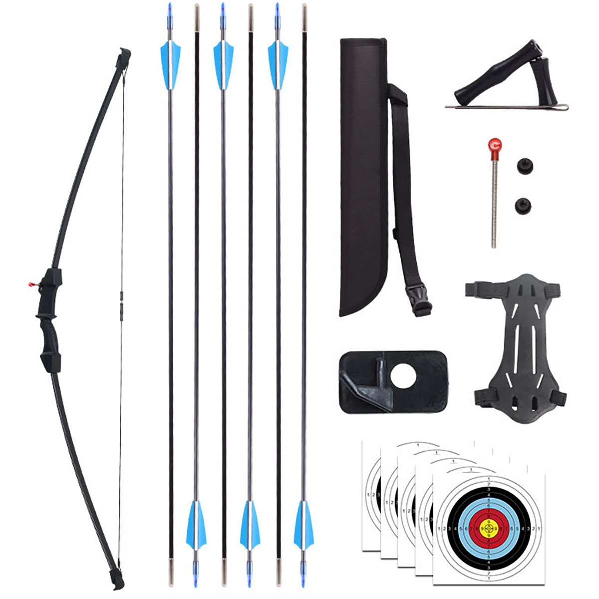 Bow & Arrow for Kids - Recurve Bow Set for Children - Archery Training - 15lb