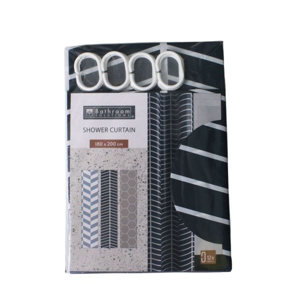 Bathroom Solutions Shower Curtain - 180x200cm - Navy