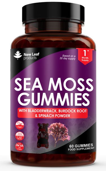 Sea Moss Gummy with Bladderwrack, Burdock Root and Spinach Powder