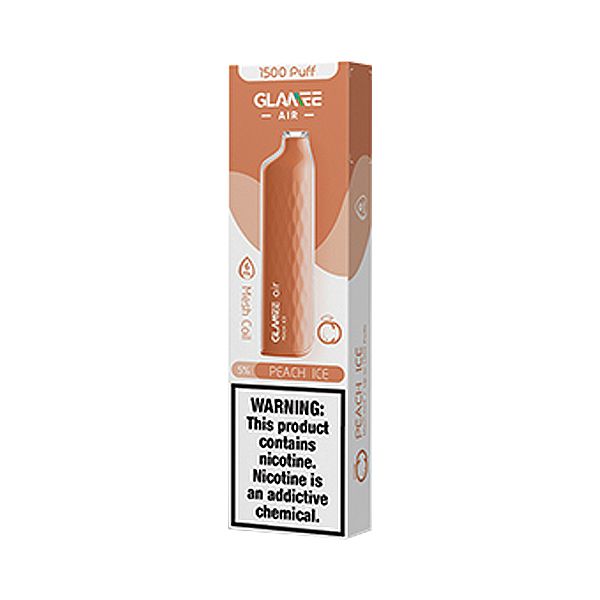 Glamee Air 1500puffs Disposable Vape 50mg - Peach Ice - Single